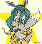 anthro blush blush_lines breasts clothed clothing cosplay female hair heart_eyes heart_nose heart_symbol long_hair looking_at_viewer partially_clothed simple_background solo star anykoe nintendo pokemon fan_character lum_(urusei_yatsura) peach_(anykoe) eevee generation_1_pokemon pokemon_(species) colored_sketch hi_res signature sketch