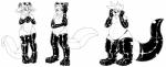 anthro armwear bulge clothed clothing costume fur glistening group hair kigurumi latex legwear male onesie open_mouth simple_background standing topless underwear white_background okineko kit_kiama_(character) mao_otter pantsuneko_(character) ailurid mammal mustelid otter red_panda 2017 black_and_white digital_drawing_(artwork) digital_media_(artwork) hi_res monochrome