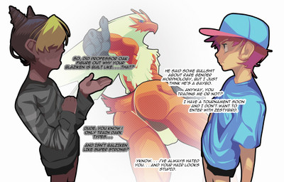 anthro anus balls_outline beak big_butt blue_eyes bubble_butt bulge butt butt_pose clothed clothed_human clothing detailed_bulge dialogue feathers femboy fully_clothed fully_clothed_human genital_outline group jockstrap jockstrap_only male male_human muscular muscular_anthro muscular_femboy muscular_male pose red_body red_feathers tail text topless trio underwear underwear_only poskapaints nintendo pokemon pokemon_trainer avian blaziken generation_3_pokemon human mammal pokemon_(species) english_text hi_res