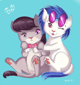 2015 black_hair blue_background blue_hair bow_tie cat duo eyewear feline female feral friendship_is_magic fur grey_fur hair hug jowybean looking_at_viewer mammal my_little_pony octavia_(mlp) one_eye_closed open_mouth pawpads paws pink_eyes plain_background purple_eyes sunglasses vinyl_scratch_(mlp) white_fur wink
Rating: Safe
Score: 12
User: ultragamer89
Date: February 23, 2015 2015 black_hair blue_background blue_hair bow_tie cat duo eyewear feline female feral friendship_is_magic fur grey_fur hair hug jowybean looking_at_viewer mammal my_little_pony octavia_(mlp) one_eye_closed open_mouth pawpads paws pink_eyes plain_background purple_eyes sunglasses vinyl_scratch_(mlp) white_fur wink
Rating: Safe
Score: 12
User: ultragamer89
Date: February 23, 2015