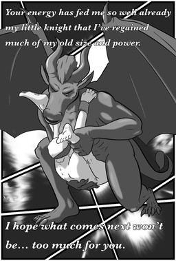 anthro dominant dominant_female duo female female_raping_male forced from_front_position larger_female male male/female mating_press sex size_difference smaller_male text circuit19 mythology dragon human mammal mythological_creature mythological_scalie scalie comic english_text hi_res monochrome