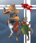 anthro duo female muscular tail hobbes_maxwell final_fantasy final_fantasy_unlimited live_to_tell square_enix ru_(final_fantasy_unlimited) vulpa_(mariano) canid canine canis mammal wolf comic hi_res