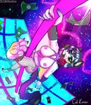 anthro breasts club dancing female money party paws pole pole_dancing solo caliluminos domestic_cat felid feline felis mammal absurd_res hi_res