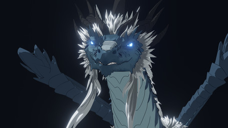 ambiguous_gender blue_body blue_eyes feral glowing glowing_eyes hair sharp_teeth smile solo spikes teeth white_hair desino european_mythology mythology the_dragon_prince queen_zubeia dragon mythological_creature mythological_scalie scalie western_dragon 16:9 3d_(artwork) blender_(artwork) blender_eevee_(artwork) digital_media_(artwork) hi_res widescreen female_(lore)