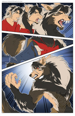 anthro basic_sequence black_hair black_nose bottomwear bursting_out_of_clothing butt cheek_tuft claws clothed clothing comic_panel denim denim_clothing ear_growth ear_piercing ear_ring expansion facial_tuft fluffy fluffy_tail fur fur_growth growth hair looking_at_viewer male markings mid_transformation nude open_mouth pants paw_growth pawpads paws piercing ring_piercing shirt simple_background snout snout_growth solo species_transformation tail tail_growth teeth text topwear torn_bottomwear torn_clothing torn_pants torn_shirt torn_topwear transformation transformation_sequence tuft underwear wardrobe_malfunction miguel_the_werewolf mythology doryuu canid canine human mammal mythological_canine mythological_creature werecanid werecanine werecreature werewolf comic digital_media_(artwork) english_text hi_res sequence