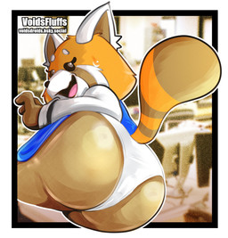 anthro bodily_fluids butt clothing female fur looking_at_viewer looking_back open_mouth panties simple_background smile solo sweat sweatdrop tail tongue underwear voidsdroids aggretsuko sanrio retsuko ailurid mammal red_panda digital_media_(artwork) hi_res