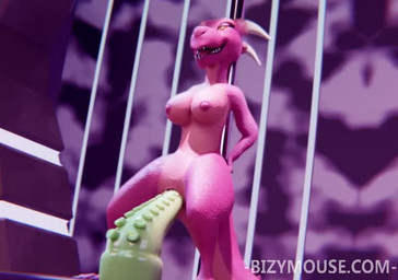 abdominal_bulge amber_eyes anthro anthro_penetrated big_dildo breasts claws detailed_background dildo dildo_insertion eyelashes eyeshadow female female_penetrated fingers genitals hairless horn makeup masturbation nipples nude open_mouth orange_eyes penetration pink_body pink_scales pole pupils scales sex_toy sex_toy_in_vagina sex_toy_insertion slit_pupils solo stripper teeth tentacle_dildo tentacles text tongue vaginal vaginal_masturbation vaginal_penetration vulva bizymouse adult_swim cartoon_network rick_and_morty interstellar_demon_stripper alien scalie 2018 3d_(artwork) 3d_animation animated digital_media_(artwork) no_sound short_playtime url video