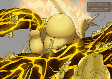 after_vore bone disposal feces female female_pred first_person_view looking_at_viewer low-angle_view remains smile smirk text vore poisonsneksoffie nintendo pokemon generation_1_pokemon legendary_pokemon moltres pokemon_(species) absurd_res english_text hi_res