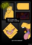 alphys anthro belly big_belly bodily_fluids burping chubbyjam comic dripping duo english_text fangs female frisk_(undertale) gui human internal lizard mammal mouth_shot onomatopoeia open_mouth reptile saliva saliva_drip saliva_on_tongue saliva_string scalie simple_background size_difference sound_effects teeth text tongue undertale undertale_(series) vore