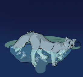 andromorph animal_genitalia animal_penis blue_eyes canine_genitalia canine_penis feral fur genitals grey_body grey_fur hot_tub intersex penis solo water water_jet boilingbismuth canid canine canis mammal wolf