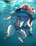 5_fingers american_flag american_flag_bikini anthro big_breasts bikini bite blonde_hair blue_eyes bone_frill breasts clothing curvy_anthro curvy_female curvy_figure detailed_background eyelashes female fingers flag_bikini frill_(anatomy) hair huge_thighs long_tail multicolored_body multicolored_scales red_body red_scales scales sharp_teeth snout solo spiked_tail spikes spikes_(anatomy) swimming swimwear tail teeth thick_thighs two-piece_swimsuit two_tone_body two_tone_scales underwater united_states_of_america voluptuous voluptuous_anthro voluptuous_female water white_body white_scales wide_hipped_anthro wide_hipped_female wide_hips deadassspider cavemanon_studios i_wani_hug_that_gator mia_moretti arthropod crustacean decapoda dinosaur fish hadrosaurid lobster malacostracan marine ornithischian ornithopod parasaurolophus prehistoric_species reptile scalie 2025 absurd_res artist_name digital_drawing_(artwork) digital_media_(artwork) hi_res watermark