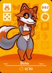 amiibo_card anthro arturfox canid canine canis card digital_media_(artwork) full-length_portrait grey_body hair hi_res male mammal orange_eyes orange_hair portrait solo tail wolf