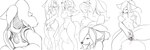 anthro areola bedroom_eyes biped black_nose breast_fondling breast_play breasts chest_tuft covering covering_mouth eyes_closed fangs female female_anthro fondling fur gender_transformation genitals hair hand_on_breast hand_on_own_breast human_to_anthro looking_at_viewer looking_pleasured lying mtf_transformation narrowed_eyes nipples nude on_back open_mouth presenting presenting_pussy pussy seductive self_fondle simple_background solo species_transformation spread_legs spread_pussy spreading standing suit_transformation tail teeth tongue tongue_out transformation transformation_sequence tuft white_background mxl human mammal 2014 3:1 hi_res monochrome
