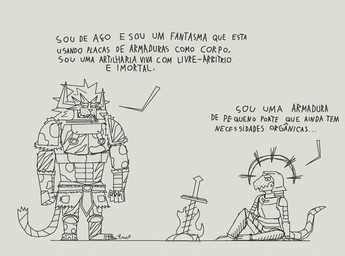 anthro armor armor_plates armored_vest barazoku black_nose blade_horn bonfire clothed clothing duo headgear helmet horn horned_helmet iron_crown_(darkest_dungeon) male male/male melee_weapon meme_pose metal metallic_body muscular muscular_male simple_background size_difference smaller_male steel_(metal) striped_body stripes sword text topless topless_anthro topless_male weapon duqueofdingos third-party_edit dark_souls darkest_dungeon fromsoftware ariete_(tom_burt_arietes) animate_inanimate felid feline lion living_armor lizard lymphocyte_wc mammal pantherine reptile scalie digital_media_(artwork) meme portuguese_text translated