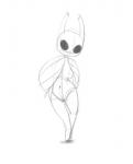 areola blush breasts cloak clothing crossgender empty_eyes female genitals horn non-mammal_breasts pussy simple_background solo white_background mrdoccon hollow_knight team_cherry the_knight_(hollow_knight) humanoid vessel_(species) featureless_(disambiguation) hi_res monochrome sketch