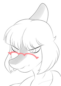 angry anthro biped bone_frill clothed clothed_anthro clothed_female clothing eyewear female frill_(anatomy) front_view frown glaring glaring_at_viewer glasses looking_at_viewer medium_hair narrowed_eyes shirt simple_background solo topwear white_background louiss. goodbye_volcano_high ko_op_(game_developer) naomi_(gvh) dinosaur hadrosaurid ornithischian ornithopod parasaurolophus prehistoric_species reptile scalie 2024 absurd_res bust_portrait hi_res portrait spot_color