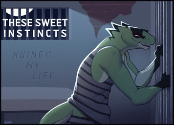 ambiguous_anthro ambiguous_gender anthro arm_scar black_body black_clothing black_shirt black_tail black_topwear bodily_fluids clothing crying detailed_background fangs green_body green_tail grey_clothing grey_shirt grey_topwear inside night open_mouth pattern_clothing pattern_shirt pattern_topwear prison purple_eyes scar shirt solo striped_clothing striped_shirt striped_topwear stripes tail tail_scar tears teeth text topwear white_body white_tail yellow_sclera conditional_dnp welwraith deadlock_(game) valve vyper_(deadlock) reptile scalie snake 2026 digital_drawing_(artwork) digital_media_(artwork) english_text hi_res watermark female_(lore)