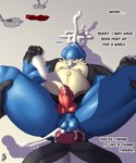 4_fingers 5:6 abdominal_bulge anal anal_penetration animal_genitalia animal_penis anthro balls balls_on_penis big_penis blue_balls blue_body blue_fur bodily_fluids canid canine canine_genitalia canine_penis chain cum cum_from_ass cum_from_mouth cum_in_ass cum_in_mouth cum_inflation cum_inside cum_on_face cum_pooling cum_through cum_vomit cumshot deep_penetration dialogue duo ejaculation english_text erection fingers first_person_view fur generation_4_pokemon generation_8_pokemon genital_fluids genitals hi_res holding_leg huge_penis inflation inteleon knot leaking_cum long_penis looking_at_viewer lucario lying male male/male male_pov mammal nintendo nude nude_anthro nude_male on_back penetration penis penis_size_difference pink_penis pokemon pokemon_(species) red_eyes reptile scalie sex spread_legs spreading squeeshy tapering_penis text yellow_body yellow_fur
