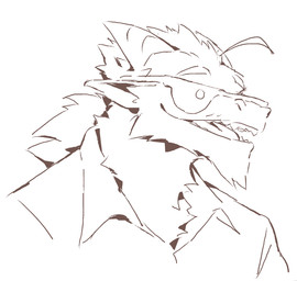 2_horns anthro clothed clothed_anthro clothed_male clothing collared_shirt empty_eyes eyebrows eyewear front_view fur glasses hair head_horn horn looking_aside male open_mouth open_smile pointy_ears round_glasses shirt simple_background smile snout solo teeth tongue_showing topwear wearing_glasses white_background kingarthur_i mythology victor_(kingarthur_i) dragon furred_dragon furred_scalie mythological_creature mythological_scalie scalie 2024 brown_and_white bust_portrait digital_drawing_(artwork) digital_media_(artwork) hi_res line_art monochrome portrait