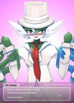 arm_blade ashraely blue_body blush bodily_fluids brown_eyes button_(fastener) chest_spike clothing dating_sim dialogue digital_media_(artwork) elbow_blade english_text eyebrows female fighting_over_boy gallade gameplay_mechanics gardevoir generation_3_pokemon generation_4_pokemon grabbing grabbing_arm gradient_background green_body group hat headgear headwear hi_res looking_at_viewer male menu necktie nervous_smile nintendo options pockets pokemon pokemon_(species) shaded shiny_pokemon simple_background sir_gallade smile spikes spikes_(anatomy) suit sweat sweatdrop talking_to_viewer text text_box top_hat white_clothing