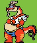 anthro belly big_belly bottomwear claws clothing cosplay deity digital_media_(artwork) dragon eyebrows eyes_closed facial_hair goatee long_neck low_res male marshivolt mythological_creature mythological_scalie mythology nintendo overweight overweight_anthro overweight_male papyrus_(undertale) pixel_(artwork) scalie scarf shirt shorts smile solo sprite tail the_legend_of_zelda topwear undertale undertale_(series) unibrow valoo wind_waker wings
