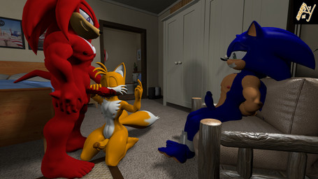 5_toes anthro barefoot bdsm bedroom being_watched body_worship cuckold duct_tape feet genital_worship gesture hand_gesture humiliation infidelity looking_at_another male male/male male_anthro middle_finger penile penis_worship smug_expression smug_face smug_grin tape toes aldenyates sega sonic_the_hedgehog_(series) knuckles_the_echidna miles_prower sonic_the_hedgehog canid canine echidna eulipotyphlan fox hedgehog mammal monotreme 16:9 3d_(artwork) 4k absurd_res digital_media_(artwork) hi_res source_filmmaker_(artwork) story story_in_description widescreen