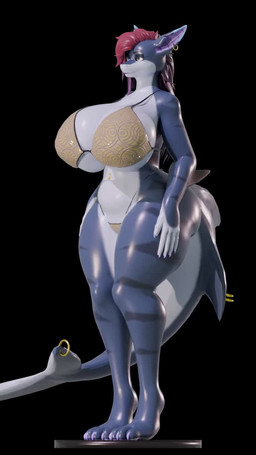 anthro big_breasts big_butt bra breasts butt clothing ear_piercing female golden_clothing hair huge_breasts huge_butt huge_hips huge_thighs navel navel_piercing non-mammal_breasts non-mammal_navel panties piercing simple_background solo tail thick_thighs underwear wide_hips fluffyglitch fluffyglitch_(modeler) fluffyglitch_(rigger) adela_(fluffyglitch) aquatic fish shark 3d_(artwork) 3d_animation 9:16 animated digital_media_(artwork) hi_res no_sound short_playtime turntable_(animation) video