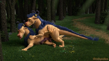 anal anal_penetration animal_genitalia animal_penis aroused aroused_male balls blue_body blue_fur blue_hair bouncing_balls breath claws curved_horn duo ears_down erection feral feral_on_feral feral_penetrated feral_penetrating feral_penetrating_feral forest fur furgonomics furry-specific_piercing genital_piercing genitals hair half-closed_eyes horn horn_jewelry jewelry looking_pleasured lying male male/male male_penetrated male_penetrating male_penetrating_male narrowed_eyes nature on_side open_mouth outside panting penetration penis piercing pivoted_ears plant raised_leg ring selfcest sex sheath sheath_piercing smile square_crossover tail teeth thrusting thrusting_forward tongue tongue_out trail tree yellow_body yellow_fur carbon-draws european_mythology mythology carbon_(carbon-draws) dragon furred_dragon furred_scalie mythological_creature mythological_scalie scalie western_dragon wingless_dragon 16:9 3d_(artwork) 3d_animation animated blender_(artwork) digital_media_(artwork) short_playtime sound widescreen