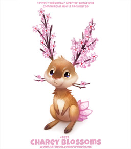 ambiguous_gender blue_eyes branch brown_body brown_fur cherry_blossom feral flower fur humor pink_body plant prunus_(flower) pun simple_background solo tan_body tan_fur text visual_pun white_background wood piper_thibodeau cherry_blossom_creature elemental_creature flora_fauna lagomorph leporid mammal rabbit digital_media_(artwork) digital_painting_(artwork) english_text painting_(artwork) url
