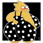 2024 absurd_res alphys anthro artist_name big_breasts big_butt black_background black_clothing black_dress black_eyewear black_glasses blush blush_lines breasts butt clothed clothing digital_media_(artwork) dress eyewear female glasses hi_res huge_breasts huge_butt itsme_hilo lizard looking_back multicolored_clothing multicolored_dress obese obese_anthro obese_female overweight overweight_anthro overweight_female pattern_clothing pattern_dress rear_view rectangular_glasses reptile scales scalie simple_background solo spots spotted_clothing spotted_dress standing tail teeth thick_thighs three-quarter_view two_tone_clothing two_tone_dress undertale undertale_(series) white_clothing white_dress white_spots yellow_body yellow_scales yellow_tail