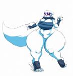 anthro belly big_breasts biped blush breasts cleavage clothed clothing curvy_figure female huge_hips hyper hyper_hips slightly_chubby solo thick_thighs voluptuous wide_hips mr.pink strikeanywhere teenage_mutant_ninja_turtles alopex canid canine fox mammal digital_media_(artwork)