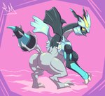 anthro big_breasts breasts butt claws digitigrade female genitals huge_breasts pussy rear_view sharp_teeth solo teeth rollinlol nintendo pokemon black_kyurem generation_5_pokemon kyurem legendary_pokemon pokemon_(species) absurd_res hi_res