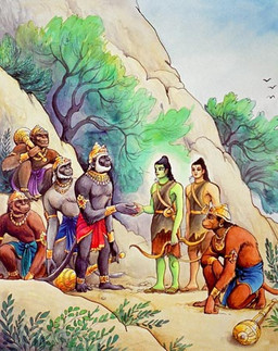 blush feral fur group male religion unknown_artist asian_mythology dungeons_and_dragons hasbro hindu_mythology hinduism mythology wizards_of_the_coast hanuman deity deva haplorhine human humanoid mammal monkey primate vanara low_res