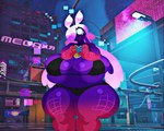 anthro areola belly big_areola big_breasts breasts breasts_bigger_than_head clothing female gigantic_areola huge_breasts hyper hyper_breasts looking_at_viewer solo swimwear thick_thighs wide_hips conditional_dnp lustyknightdraws epic_games fortnite tarr_(fortnite) digital_creature humanoid lagomorph leporid mammal rabbit absurd_res hi_res