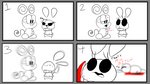 blood bodily_fluids duo female humor knife male stab cybert cyber_the_mouse humanoid kangaroo lagomorph leporid macropod mammal marsupial mouse murid murine rabbit rodent 16:9 comic hi_res widescreen