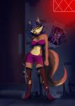 amber_eyes anthro biped blue_hair breasts clothed clothing female fishnet_clothing footwear fur hair high_heels orange_body orange_fur prostitution shoes solo astraldog sly_cooper_(series) sony_corporation sony_interactive_entertainment sucker_punch_productions carmelita_fox canid canine fox mammal 2017 hi_res