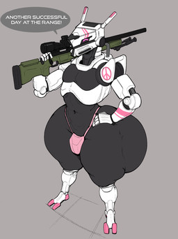 big_butt butt clothing crotch_plate femboy gun hand_on_hip huge_butt huge_hips huge_thighs machine male metal metallic_body navel ranged_weapon rifle skindentation small_waist sniper sniper_rifle solo synthetic thick_thighs thong underwear weapon wide_hips coffeeboyart electronic_arts respawn_entertainment titanfall humanoid robot robot_humanoid spectre_(titanfall) absurd_res hi_res