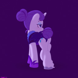 blue_eyelids blue_eyes clothed clothed_female clothed_feral clothing cutie_mark eyebrows feathering female female_feral feral footwear fur grey_hooves hair hair_bun half-closed_eyes hooves horn mane mouth_closed narrowed_eyes purple_background purple_clothing purple_eyebrows purple_footwear purple_mane purple_shoes purple_suit purple_tail quadruped shoes simple_background solo suit tail tail_bun text unguligrade unicorn_horn white_horn starburst_uwu friendship_is_magic hasbro my_little_pony mythology rarity_(mlp) equid equine mammal mythological_creature mythological_equine unicorn 1:1 2024 absurd_res artist_name colored digital_drawing_(artwork) digital_media_(artwork) english_description hi_res shaded
