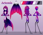 color_swatch custom feathers goetia purple_body purple_feathers tail tail_feathers hazbin_hotel helluva_boss fan_character demon 5:4 absurd_res character_name hi_res model_sheet