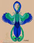 ambiguous_gender beak black_beak blue_body blue_feathers feathered_wings feathers feral green_body green_eyes green_feathers open_beak open_mouth simple_background solo tail tail_feathers text wings yami_griffin european_mythology greek_mythology mythology avian bird galliform hybrid mythological_avian mythological_bird mythological_creature mythological_firebird peafowl phasianid phoenix 2018 digital_media_(artwork) hi_res signature url watermark