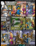 2023 anthro avian bird breasts bulge canid canine cape cetacean clothed clothing comic condom condom_crusader detailed_bulge dolphin english_text equid equine eyes_closed felid female firecat fox furniture group hair harpyness_(kitsune_youkai) hi_res horse input_(kitsune_youkai) kit_(kitsune_youkai) kitsune_youkai male mammal marine mask nipples oceanic_dolphin open_mouth orca orcasm_(kitsune_youkai) pantherine red_fox rubber_lass sexual_barrier_device shaded table tail text tiger toothed_whale true_fox vibramare