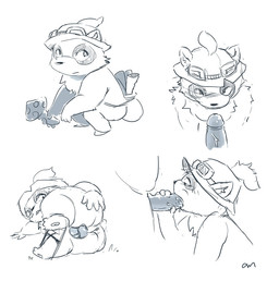anthro blush butt clothing disembodied_penis duo erection fellatio foreskin fungus genitals hat headgear headwear humanoid_genitalia humanoid_hands humanoid_penis kemono male male/male mushroom oral penile penis retracted_foreskin sex simple_background slightly_chubby solo_focus vein veiny_penis white_background young young_anthro ximen99_(artist) league_of_legends riot_games tencent teemo_(lol) yordle 2015 greyscale monochrome