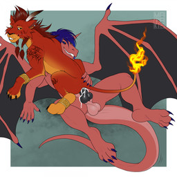 anal anal_penetration anthro anthro_on_feral anthro_penetrating anthro_penetrating_feral balls bestiality bodily_fluids claws cum cum_in_ass cum_inside duo feral feral_penetrated genital_fluids genitals interspecies knot knotted_penis looking_at_another male male/male male_anthro male_feral male_penetrated male_penetrating male_penetrating_male membrane_(anatomy) membranous_wings mohawk nude_male penetration penile penile_penetration penis penis_in_ass sex smile snout spread_wings whiskers wings mataki23 final_fantasy final_fantasy_vii mythology square_enix red_xiii dragon felid feline mammal mythological_creature mythological_scalie scalie 1:1 colored digital_drawing_(artwork) digital_media_(artwork) flat_colors hi_res
