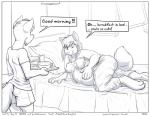 anthro breasts canid canine clothing comic dialogue duo english_text faf fafcomics female fox greyscale hetty_(faf) jimmy_(faf) lying male male/female mammal monochrome obese on_side overweight text