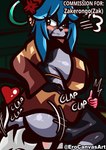 angry anthro big_breasts big_butt big_ears biped black_body black_fur black_nose blue_hair blush breasts butt butt_clap clap_(sound_effect) cleavage clothed clothing cross-popping_vein deep_cleavage duo ear_piercing ear_ring eyelashes female female_anthro frown fur gesture glistening glistening_breasts glistening_butt green_eyes grey_body hair hand_gesture huge_breasts huge_butt looking_at_viewer male male/female multicolored_body multicolored_fur onomatopoeia piercing pink_hands pupils ring_piercing sigh sitting_on_another sound_effects standing text thumbs_up twerking two_tone_body two_tone_fur unimpressed white_body white_fur cabimangaka erocanvasart atlyss fan_character vivian_(atlyss) chang_(atlyss) cricetid hamster lagomorph leporid mammal poon_(atlyss) rabbit rodent absurd_res commissioner_name hi_res shaded signature