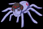 armor female feral feralized headgear helmet humanoid_face looking_at_viewer mostly_nude purple_body red_eyes simple_background solo what what_has_science_done where_is_your_god_now unknown_artist blizzard_entertainment overwatch widowmaker_(overwatch) arachnid arthropod spider alpha_channel