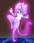 anthro countershading female fur gem nude purple_body solo freeflyspecter mana_(series) square_enix trials_of_mana belladonna_(trials_of_mana) felid feline mammal absurd_res hi_res