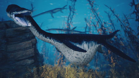 after_vore ambiguous_gender belly big_belly black_body black_fin black_spots black_tail duo feral feral_pred open_mouth seaweed spots tail underwater vore water akaikosh aquatic plesiosaur prehistoric_species reptile scalie 16:9 2021 hi_res widescreen