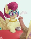 absurd_res animal_genitalia animal_penis balls blush bodily_fluids container crossgender cum cum_in_a_cup cum_in_container cup equid equine equine_genitalia equine_penis eyewear feathers female feral fluttershy_(mlp) friendship_is_magic ftm_crossgender genital_fluids genitals glasses gynomorph_(lore) hair hasbro hi_res imminent_oral incest_(lore) intersex jewelry looking_at_genitalia looking_at_penis male male/female mammal mature_female medial_ring mother_(lore) mother_and_child_(lore) mrs._shy_(mlp) my_little_pony mythological_creature mythological_equine mythology necklace parent_(lore) parent_and_child_(lore) pegasus penis pyroxtra red_hair tea_cup vein wings yellow_body yellow_feathers