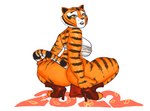 anthro breast_squish breasts clothing crouching female footwear fur high_heels holidays lipstick looking_back makeup orange_body orange_fur rear_view sandals shoes solo spread_legs spreading squish striped_body striped_fur stripes toeless_footwear toeless_shoes necrolepsy anaconda_(song) chinese_new_year chinese_zodiac dreamworks kung_fu_panda new_year year_of_the_tiger master_tigress felid mammal pantherine tiger 2022